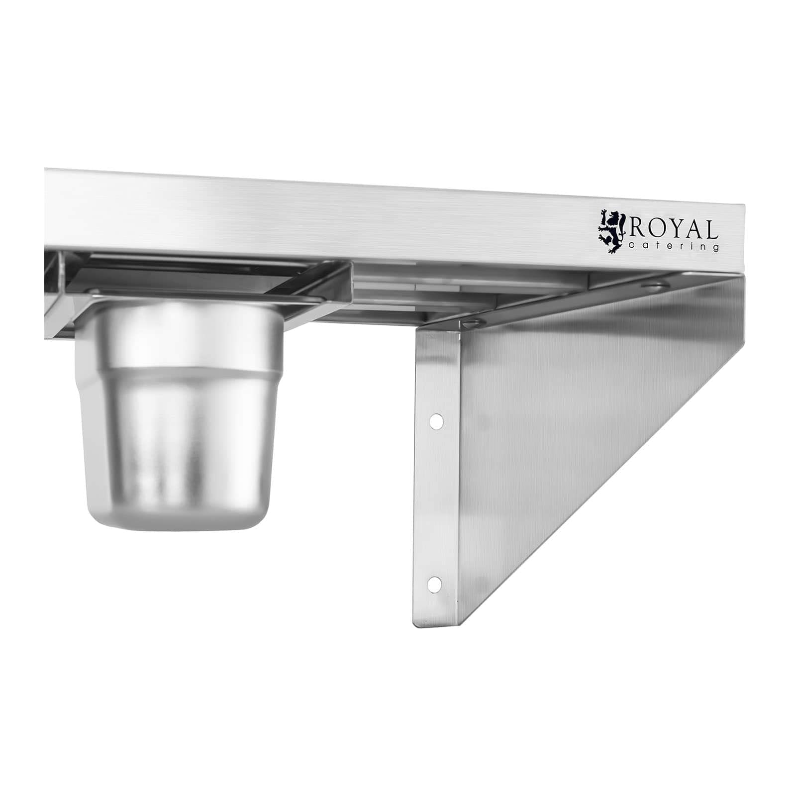Royal Catering RCWR-5 GN1/9 pó?ka na przyprawy, stal nierdzewna, 90 cm, grubo?? 3,5 cm, grubo?? pok?adu 5 GN 1/9