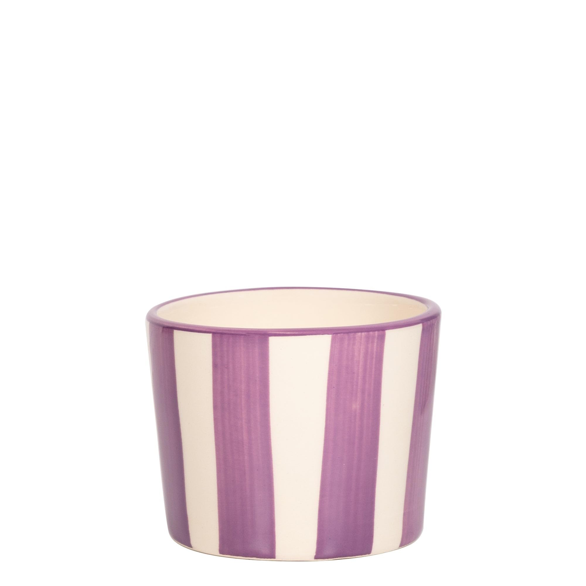 Tumbler Rayures Violettes gobelet céramique italienne fait main lot de 2