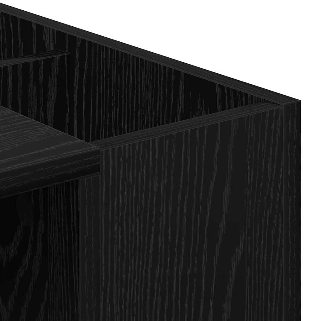 Scrivania in legno ingegnerizzato rovere nero 109 x 50 x 78 cm con ampio spazio di archiviazione ideale per ufficio, studio, smartworking e postazione computer gaming