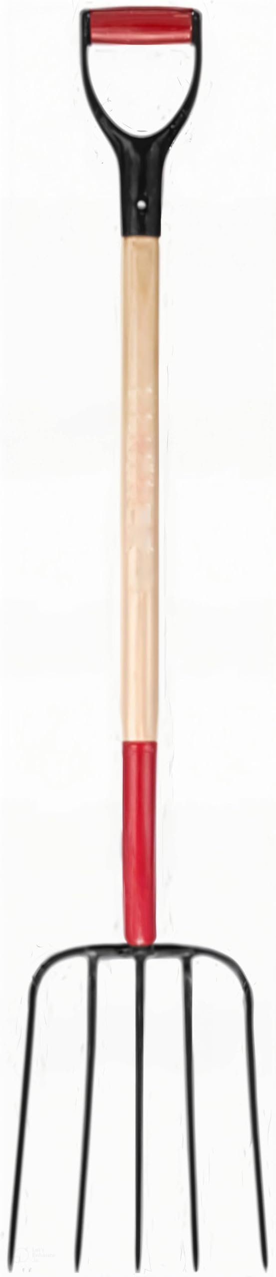 Plexon 5-Tine Compost Fork, 36 in. Hardwood Handle with D Grip, Forged Steel Head 9 in. x 12.5 in, Made in USA, Pack of 1