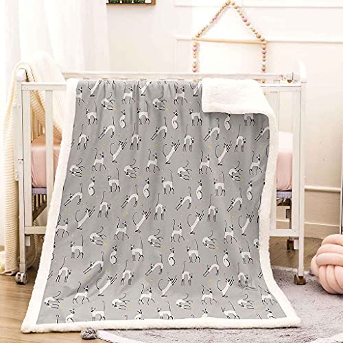 Couverture flanelle chaton plaid microfibre douce lit canapé