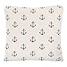 Produktbild Grafelstein Kissenhülle Little Anchors Natur weiß blau aus Jacquard maritim Kissen Hamptons Anker