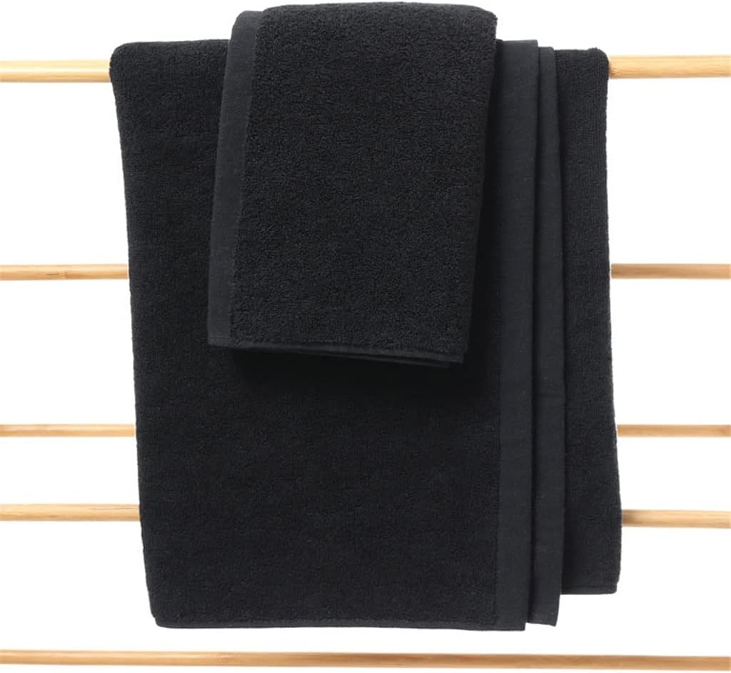 Bath Black Towel Cotton Thick Shower Face Towels Home Bathroom Hotel Adults (Color: 1pcs, Size: 13.4 x 27.6 inches (34 x 70 cm) (4 pcs 34 x 70 cm)