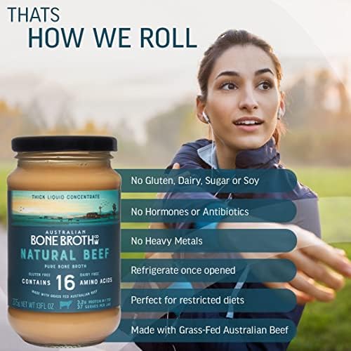 Australian Bone Broth Concentrated Freeze-Dried Powder - Natural Beef Flavor- Instantly revitalized. Made in Australia 100 gram