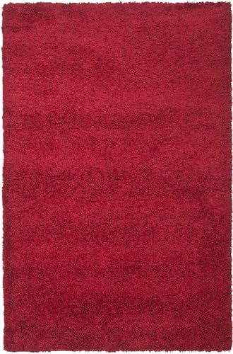 Image of Shaggy Carpet for Living Room 12X15 FEET Fluffy Plush Area Rug, Thick Fur Floor Carpet Modern Cozy Rug for Home Decor, Kids Room Bedside Hall, Durable Comfortable Shaggy Rug (RED,)