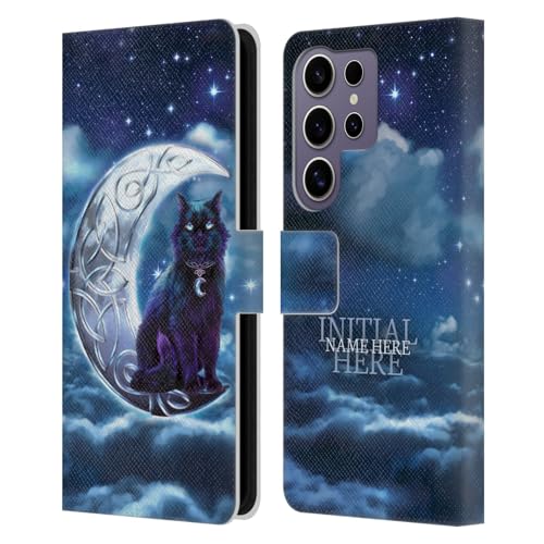 Coque Samsung S25 Ultra chat noir personnalisé Brigid Ashwood étui portefeuille en cuir