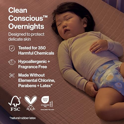The Honest Company Overnight Diapers, Cozy Cloud, Size 4, 48 Count | Baby Diapers, Size 4 (22-37 Lbs), 48 Ct. Hypoallergenic. For Sensitive Baby Skin, All-Day Comfort & Protection. - image 4