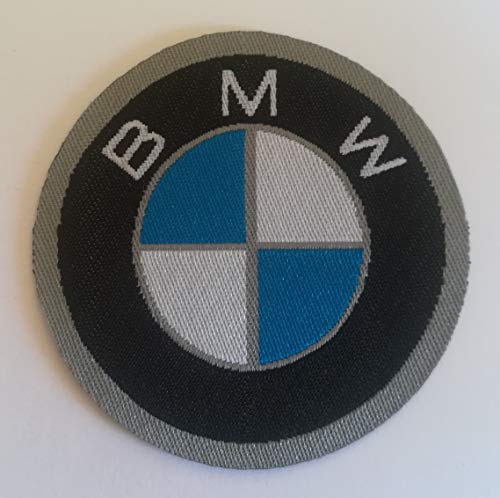 Centro Bordado Parche Microricamato en HD/Jacquard (Alta definición) Logotipo BMW termoadhesivo, Micro Hilo, diámetro: 6 - Fabricado en Italia.