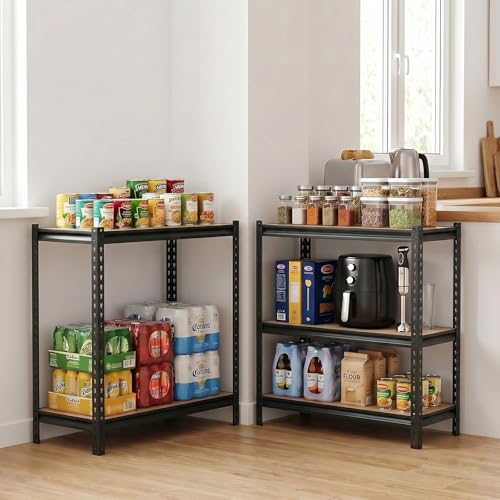 Image of VEVOR Storage Shelves, 5-Tier Adjustable, 2000 lbs Capacity, Heavy Duty Garage Storage Shelving Unit, Metal Utility Rack Shelf, for Garage Warehouse Basement Kitchen, 36.34 inch W x 16.34 inch D x 71.38 inch H