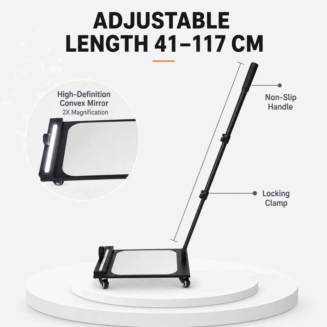 Nouveau Miroir d'inspection de véhicule avec Roue Universelle