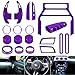 Panel de control central para salpicadero de coche, ventilación de aire acondicionado y cubierta de paleta para volante, accesorios de decoración interior para Ford Mustang 2015-2021 (púrpura)