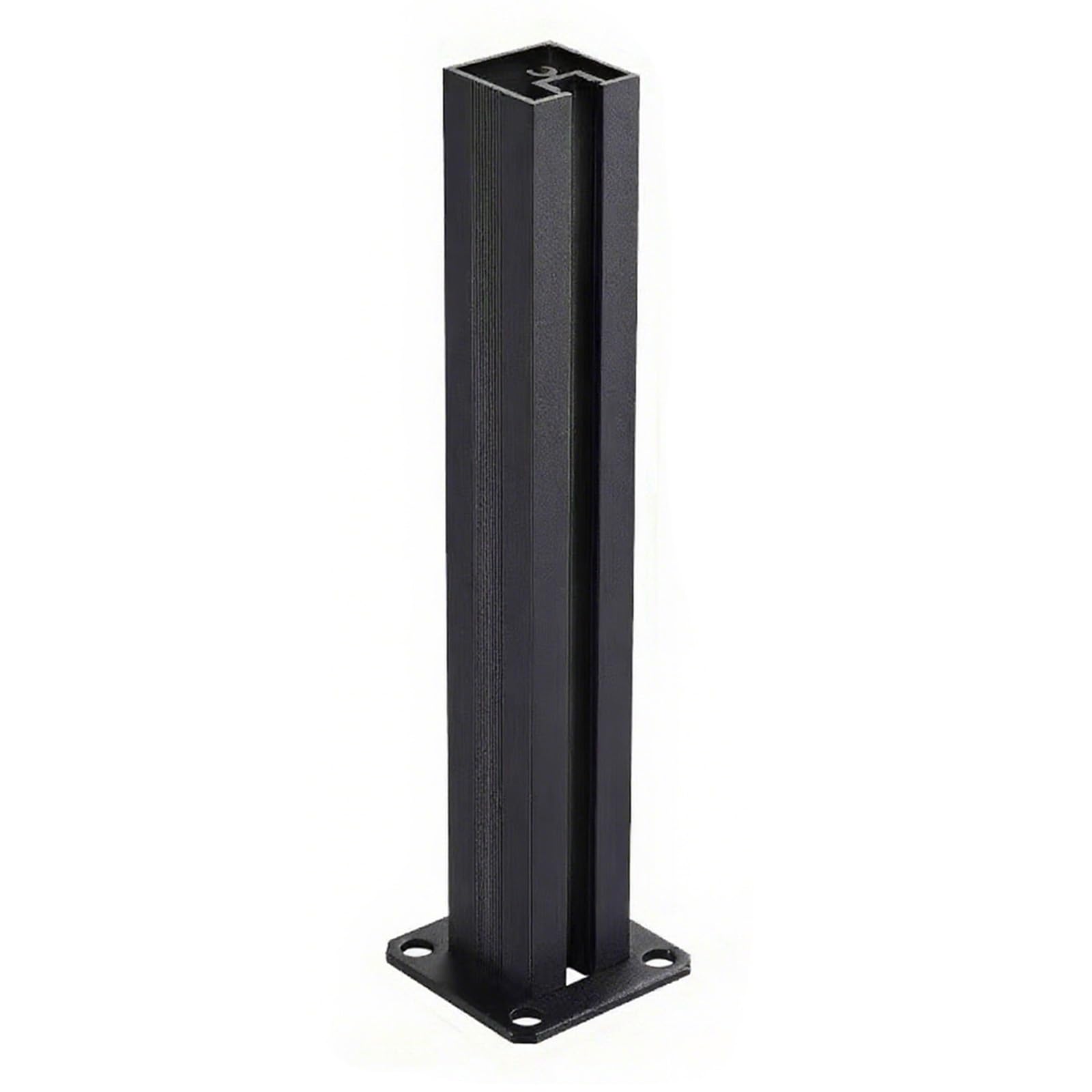Garde-corps de balcon en verre avec poteau d'extrémité noir en acier inoxydable
