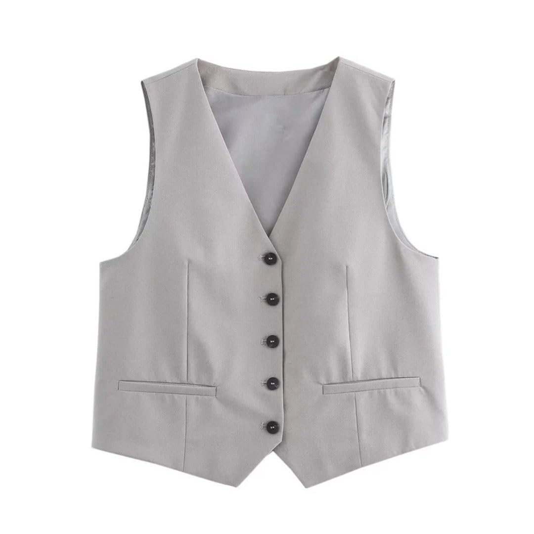 Ensemble de pantalons à double pli sans manches pour femme