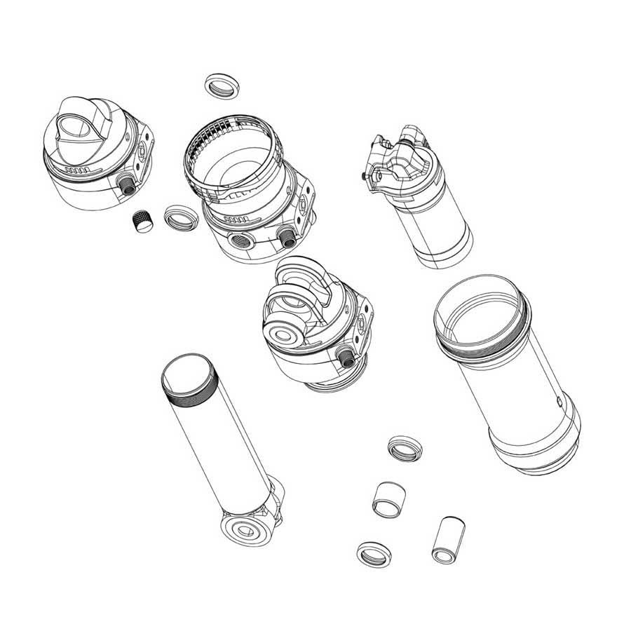 Rockshox Trek Isostrut A1+ 2024+ Rear Shock Air Piston/sealhead Kit One Size