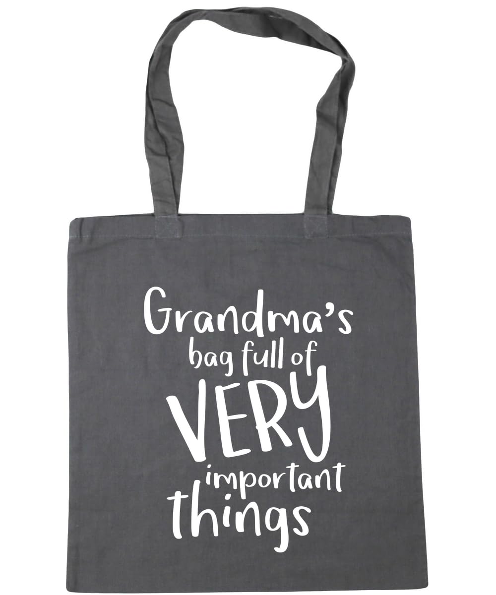 Hippowarehouse Grandma's Bag Full of Very Important Things Tote Shopping Gym Beach Bag 42cm x38cm, 10 litres
