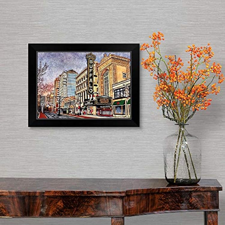 CANVAS ON DEMAND Shea's Buffalo, Buffalo NY Black Framed Art Print, Artwork