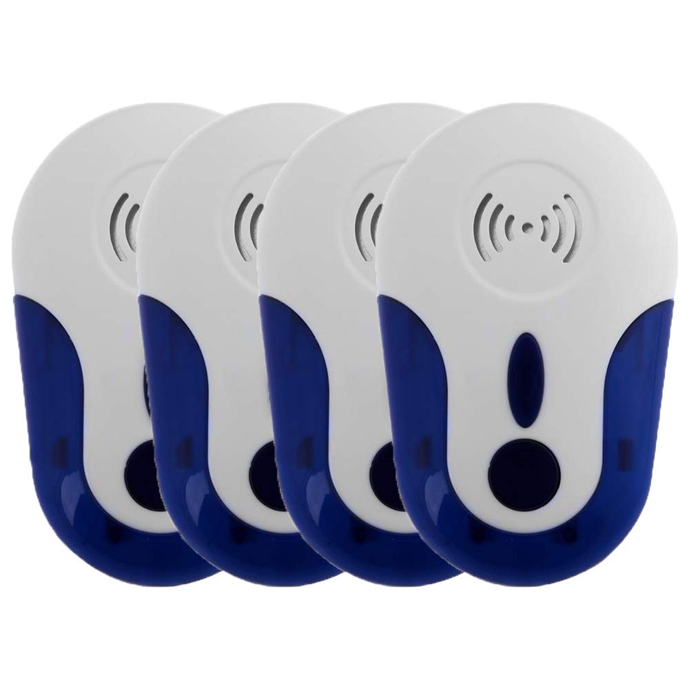 WEIYUE 4 Pack Electronic Ultrasonic Pest Repeller, Non-toxic, Pest Control Ultrasonic Repellent - Bug Repellent For Ant, Mosquito, Mice, Spider