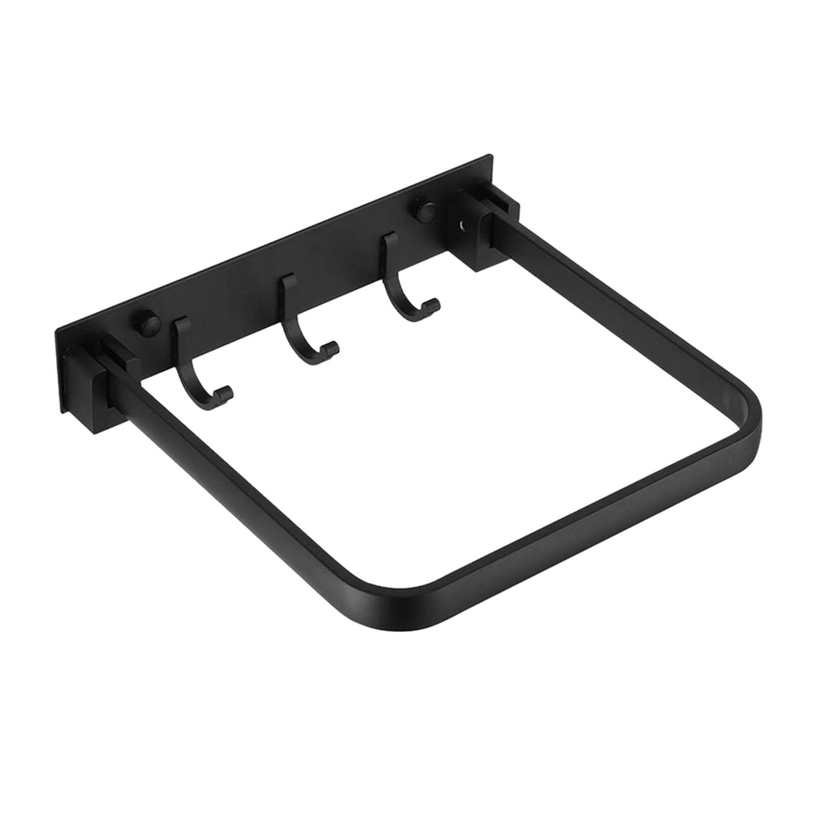 Washbasin Storage Organizer Storage & Organization Foldable Save Space Black-image-23