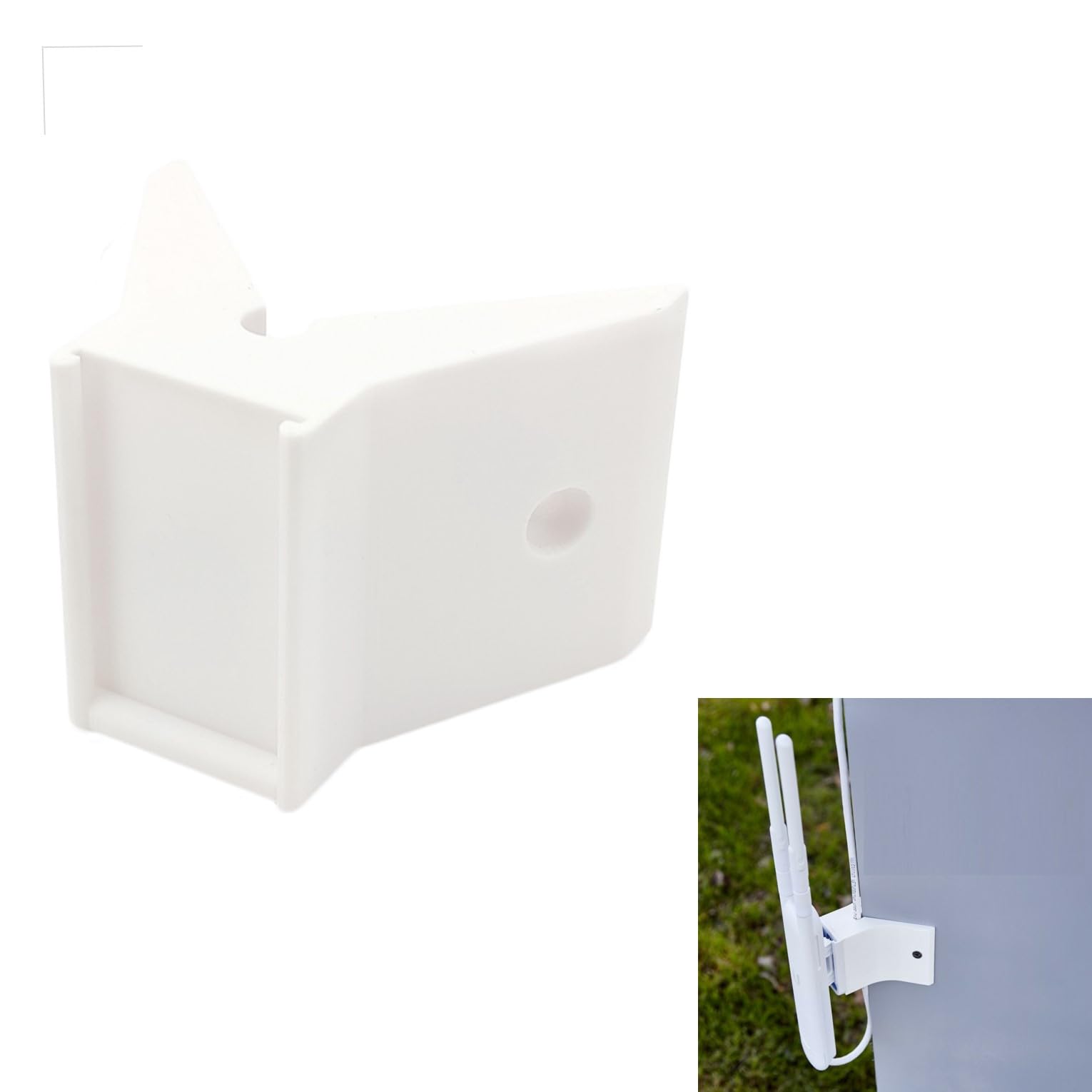 XINGBIRDS Wall Mount for Ubiquiti UAP-AC-M-US Mesh WiFi, White Outside Corner Mounting Bracket