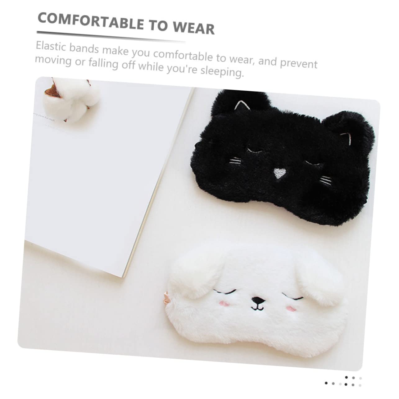 Ipetboom 10pièces Masque De Sommeil Doux Avec Motif Cartoon Pour Couvre-yeux Pour Sommeil Apaisant Et Voyage