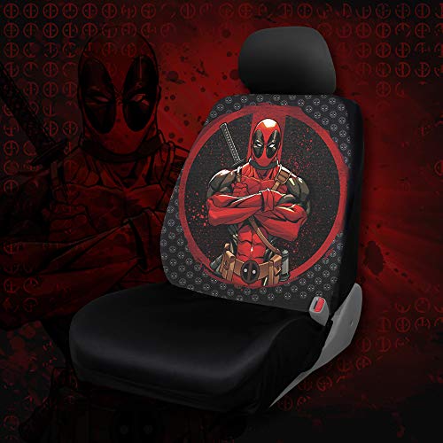 Plasticolor 008669R01 Marvel Deadpool Repeater Low Back Universal Fit Car Truck Suv Seat Cover #TOP3