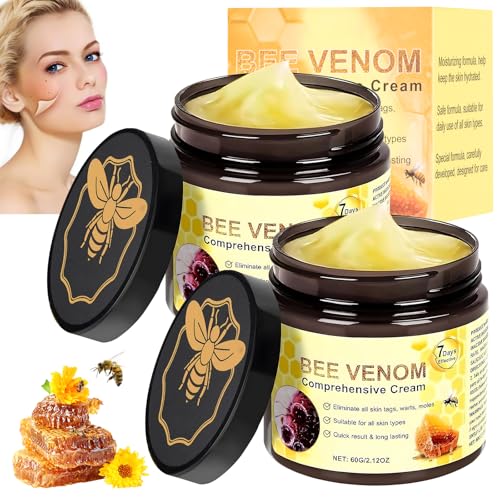 Bee Venom - 2 ungüentos venenosos para abejas Bee Venom Ungüento, crema reparadora de piel Bee Venom, crema profesional para todos los tipos de piel (A)