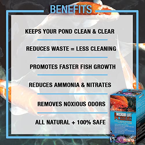 Microbe-Lift 10Plg6 Pl Pond Bacteria And Outdoor Water Garden Cleaner, Safe For Live Koi Fish, Plant Life, And Decor, 1 Gallon #TOP2
