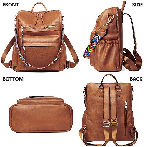 Fashion Leather Designer Ladies Rucksack Convertible ...