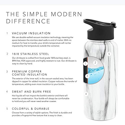 image for Simple Modern 22 Ounce Summit Water Bottle - Stainless Steel Tumbler M