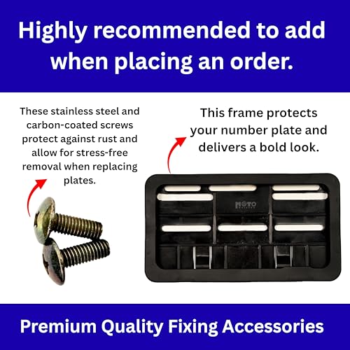 Image of Moto Utility Bike Rear Number Plate | Premium Aluminium | Radium White Reflective Finish | Customizable | Suitable for Motorcycles | Fancy Use | 1 Year Warranty