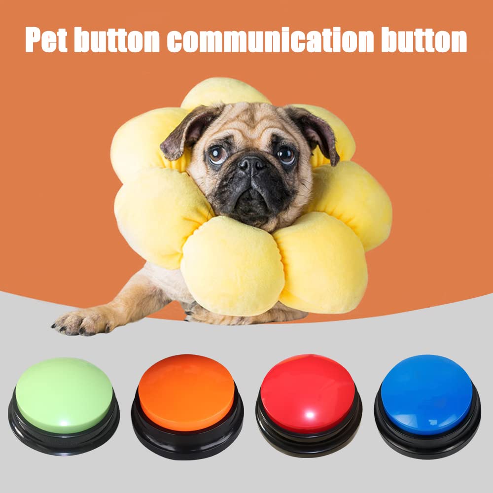 4 Buzzer Registrabili Per Cani E Gatti - Comunicazione Vocale, Con Registrazione Fino A 30 Secondi, Colorati - Foto 8