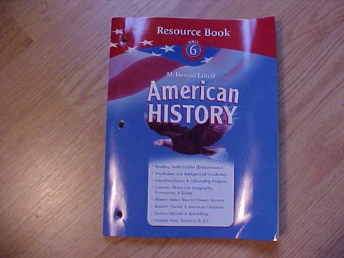American History, Resource Book, Unit 6: McDougall Littell