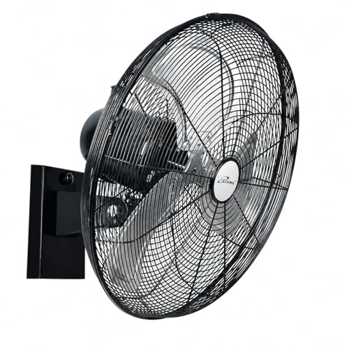 iLiving 18' Outdoor Oscillating High Velocity Wall Fan with 4150 CFM Heavy Duty Weatherproof Motor, Variable Speed Adjustment for Workshop, Garage, Patios, Commercial and industrial, 18 inch,Black