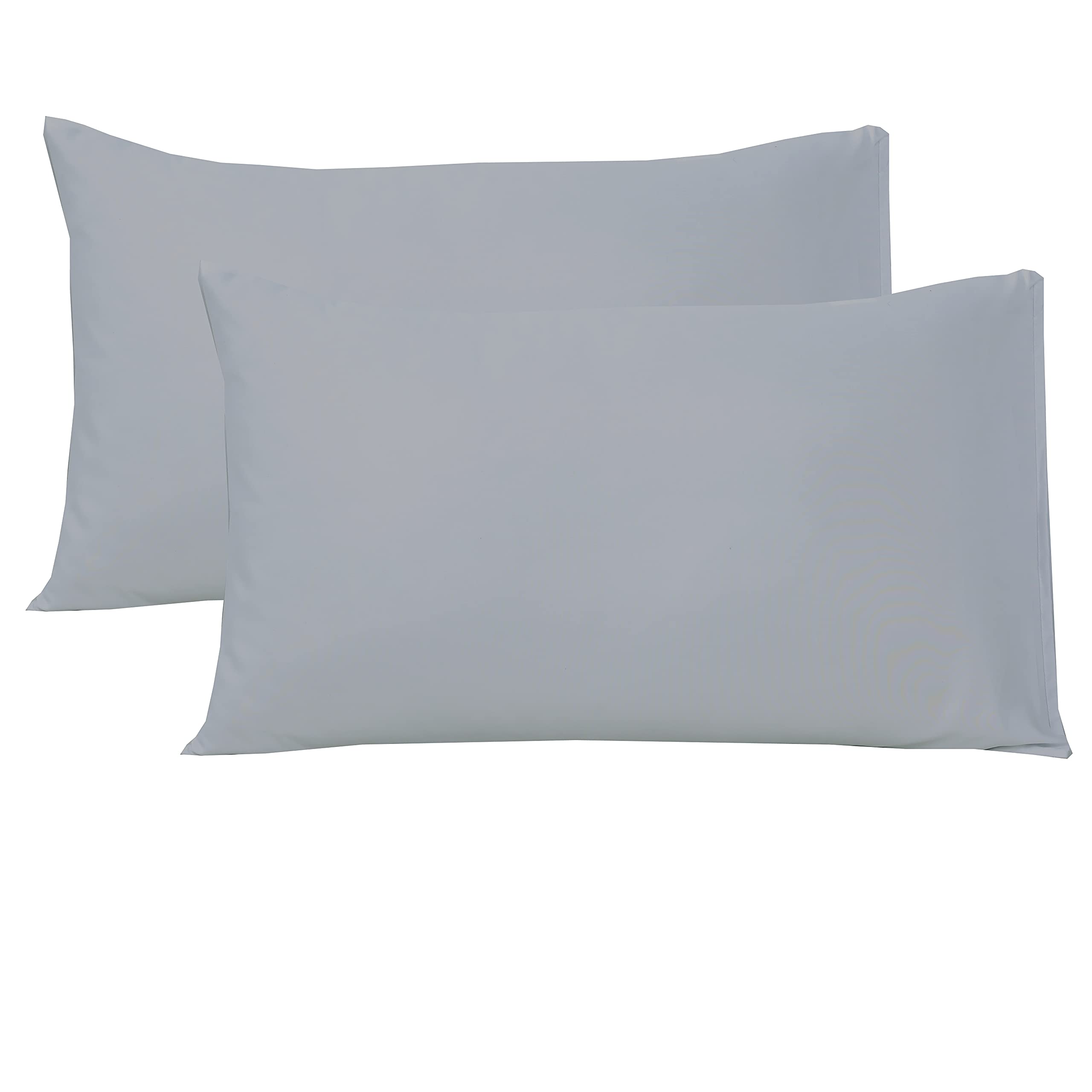 Linen Home Grey Pillowcases 2 Pack, Easy Care Soft Brushed Microfibre Standard Pillow cases 50x75 cm, Wrinkle and Fade Resistance (Pillowcases 2 Pack, Grey)