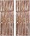 ShiDianYi Metallic Foil Fringe-Backdrops-Rose Gold-6FTX8FT Tinsel Party/Window/Door Decorative Fringe Curtains(Pack of 2) (Rose Gold)