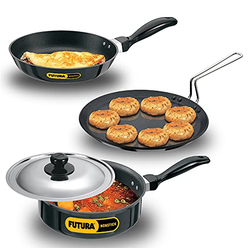 Hawkins Futura Non-Stick Cookware Set, 4 Pieces (QS1)