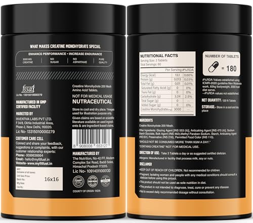 Image of MyFitFuel Creatine Monohydrate 200 mesh (3000 mg) 180 Tablets