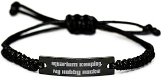 Cute Aquarium Keeping Gifts, Aquarium Keeping. My Hobby!, Aquarium Keeping Black Rope Bracelet From Friends, Gifts For Friends, Fish tank, Fishbowl, Pet fish, Goldfish, Koi, Tropical fish, Marine