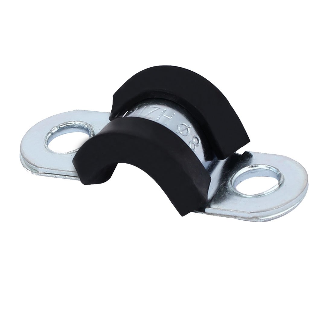 Aexit M8 EPDM Clamps Rubber Lined U Shaped Pipe Tube Strap Clamps Clips Strap Clamps Fasteners 6pcs