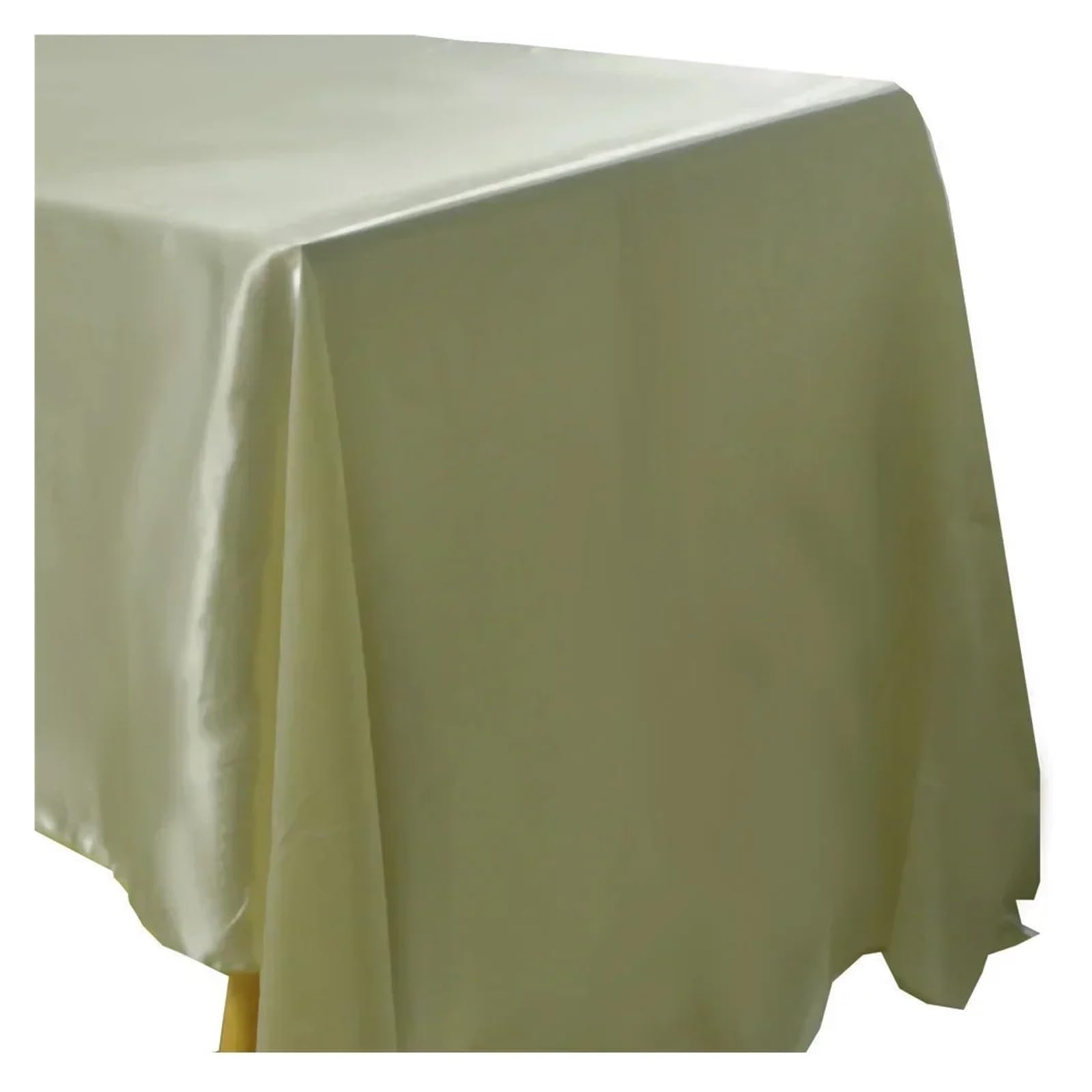 LOPJGGYF 145x180cm Rectangle Satin Tablecloth Overlays Wedding Mariage Party Decoration Restaurant Dining/Coffee Table Cloth for Wedding Banquet Party Events(Champagne,145x160cm-57x63inch)