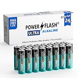 POWER FLASH AAA Batteries 24 Pack with Fresh Date-Triple A Long-Lasting Alkaline High-Performance Ba