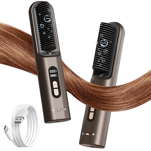 Cepillo Alisador De Pelo Inalámbrico Ionic Portátil miniatura 1