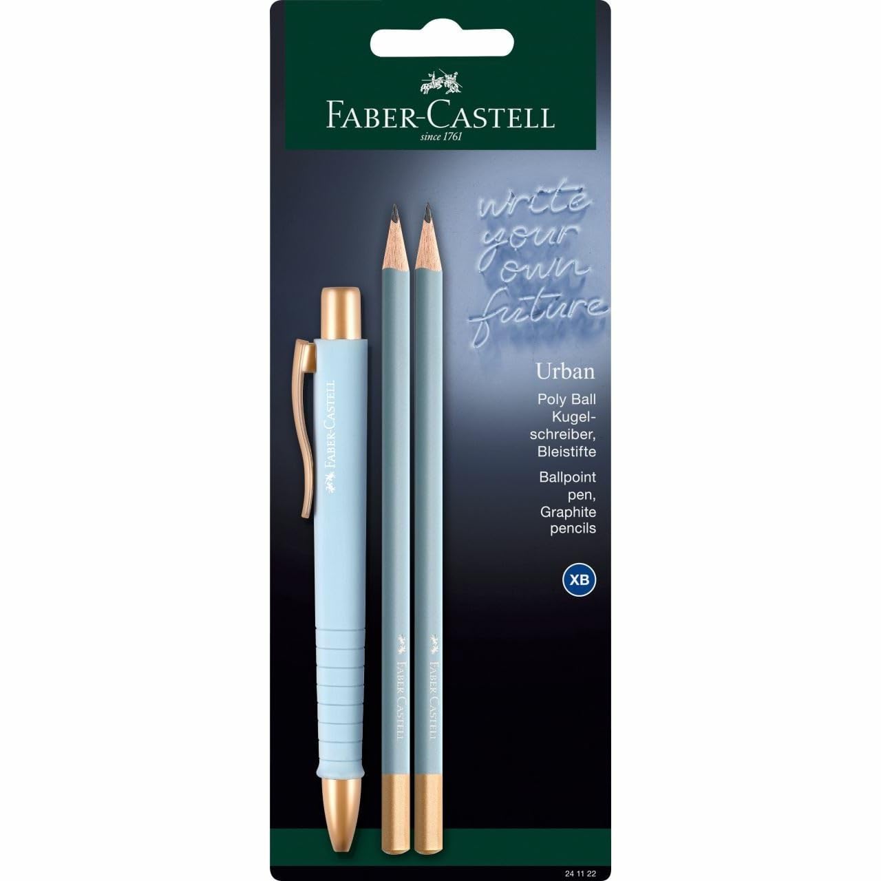 Faber-Castell Ballpoint Pen Poly Ball Urban GP Urban BK sky blue, Multicolor