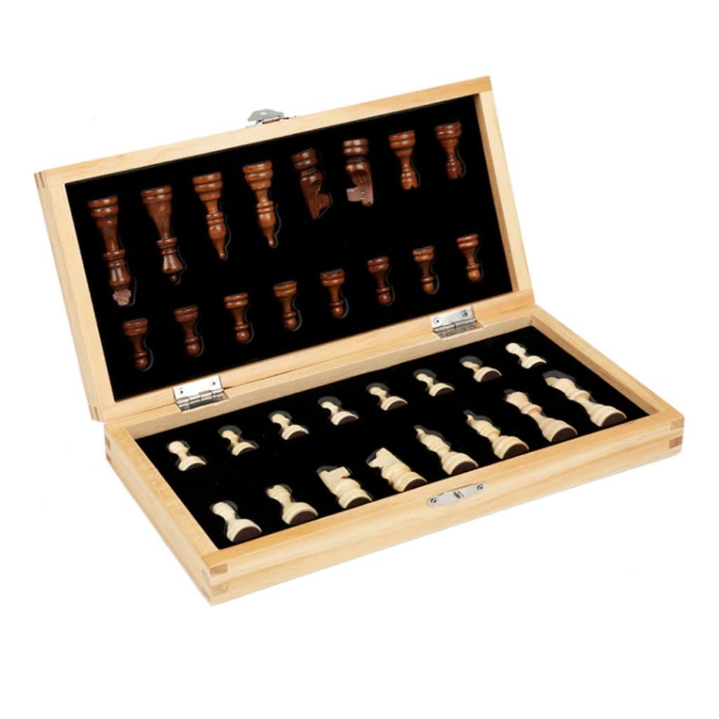 ZAW Schach Magnetische Schachspiel-Brett-Set tragbares Schach-Faltbrett-Set mit Stücken Lager-Slots, die for jedes Alter geeignet sind Chess (Größe : 29cm)
