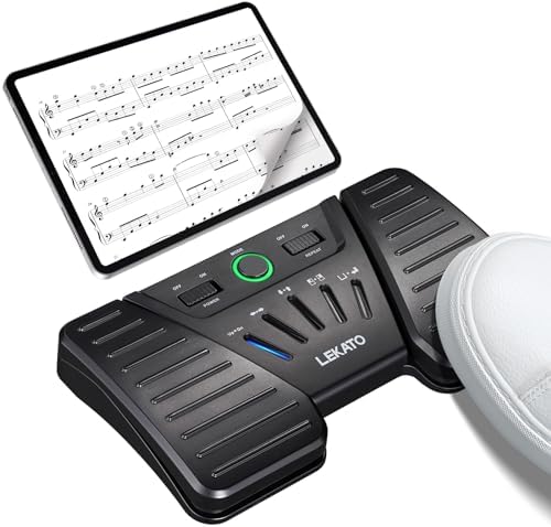 タブレットページターナー ワイヤレス Page Turner 携帯電話やタブレット用の音楽ページめくり ページめくり 充電式音楽ページターナー Bluetooth ワイヤレスフットペダルページターナー楽器演奏用アプリコントローラー