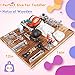 Busy Board for Toddlers Wooden Montessori Toys,Travel Toy Sensory Board Activity Board for Fine Motor Skills, Educational Learning Toy for 3 Year Old Boys & Girls with Locks,Latches,Keys, Music Board