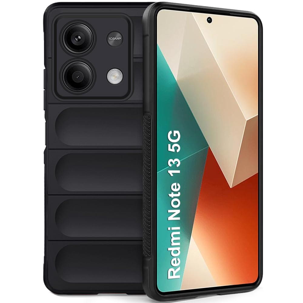 TheGiftKart Liquid Silicon Back Cover Case for Mi Redmi Note 13 5G | Shockproof Military Grade Protection | Micro-Fibre Cloth On Inner Side | Anti-Slip Grip Redmi Note 13 5G Back Cover (TPU, Black) (B0CRD7V7S5) Amazon Price History, Amazon Price Tracker