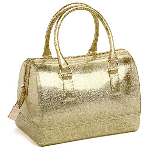 Ladies Summer Transparent Handbag Jelly Boston Shoulder Bag Candy Color