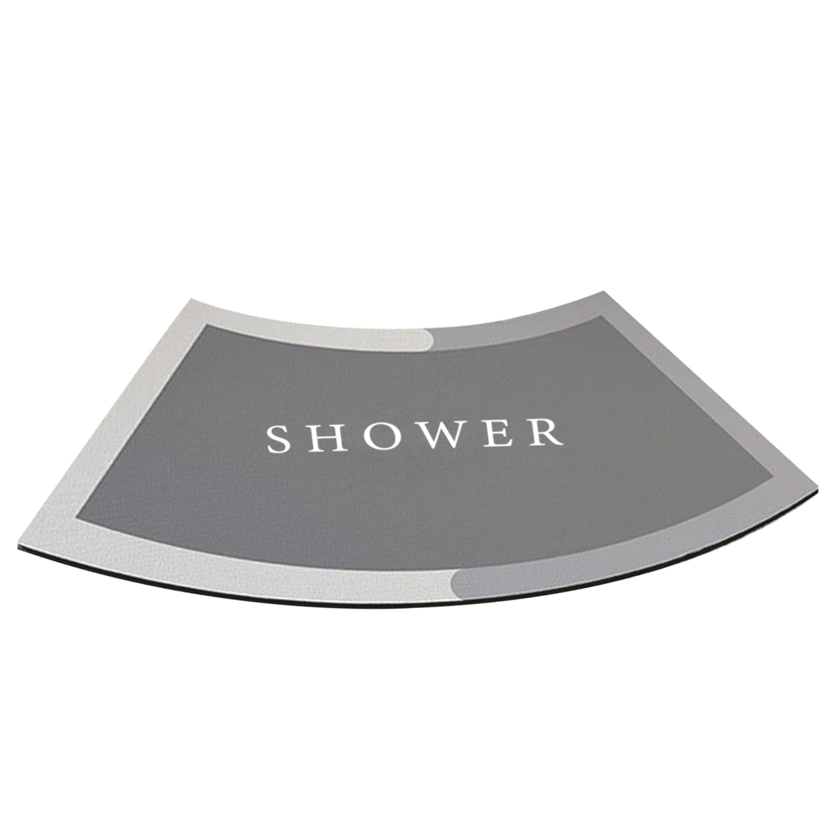Curved Shower Mat 16x30 Inch Curved Bath Mat Absorbent Shower Rug Non Slip Quadrant for Circular