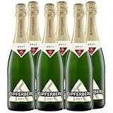 Kupferberg Gold Brut Sekt (6 x 0,75 l) 11,0% vol. fruchtig-frische Sekt-Cuvée, feinperlig und vollmundig, Aromen von reifen, tropischen Früchten und Zitrus, Sekttradition seit 150 Jahren